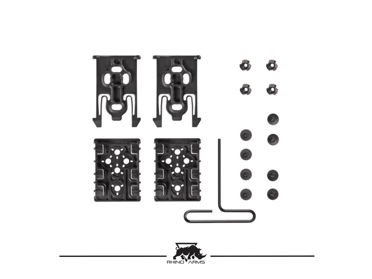 SAFARILAND Equipment Locking System Kit components for firearm security.